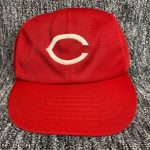 Vintage 80s Cincinnati Reds‎ Hat MLB Baseball Red Cap Snapback Cap Up to 7 3/4